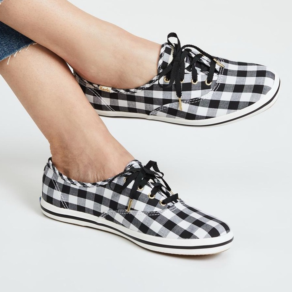 Keds x Kate Spade Champion Black/White Plaid Checkered